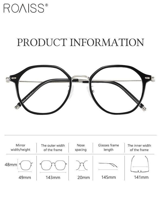 Blue Light Blocking Glasses Blue Light Filter Computer Reading Gaming TV Phones Round Eyeglasses Fashion Anti Eyestrain Headache Eyewear for Women Men