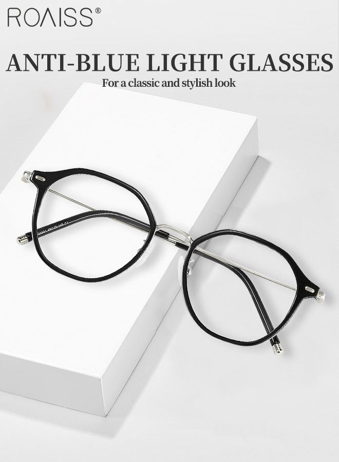 Blue Light Blocking Glasses Blue Light Filter Computer Reading Gaming TV Phones Round Eyeglasses Fashion Anti Eyestrain Headache Eyewear for Women Men