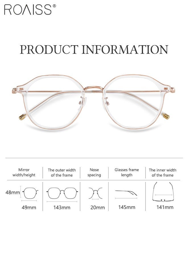 Blue Light Blocking Glasses Blue Light Filter Computer Reading Gaming TV Phones Round Eyeglasses Fashion Anti Eyestrain Headache Eyewear for Women Men