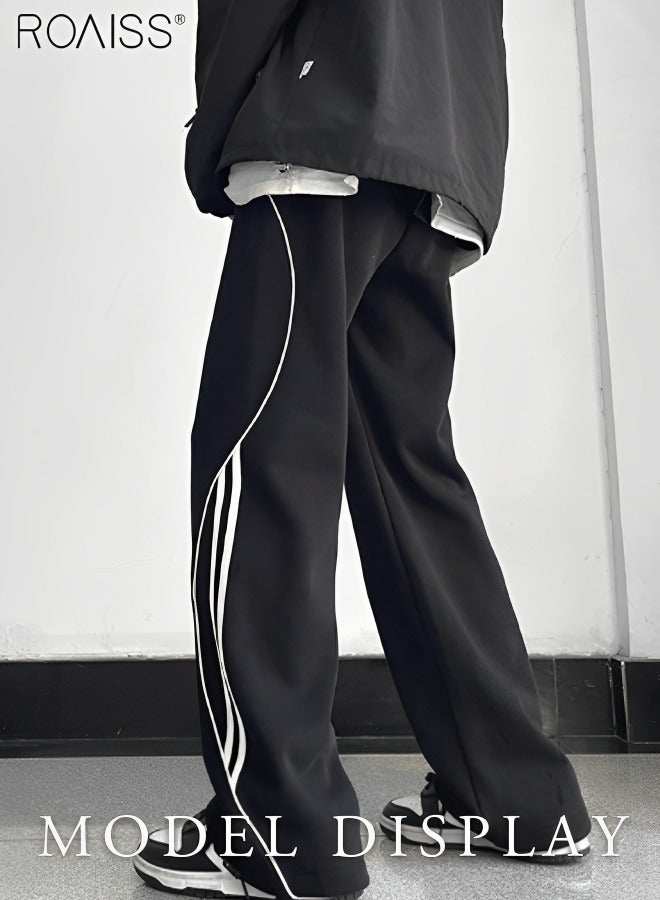 Side Striped Sports Leisure Pants Baggy Sweatpants Parachute Pants Wide Leg Cargo Joggers