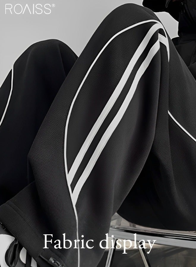 Side Striped Sports Leisure Pants Baggy Sweatpants Parachute Pants Wide Leg Cargo Joggers