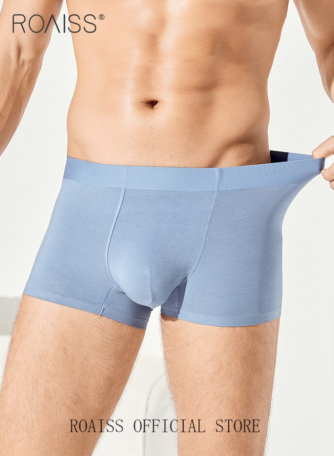 Men Boxers 3 Pack Set Trend Men Teenage Boys Underwear Short Briefs High Elastic Classic Underwear
