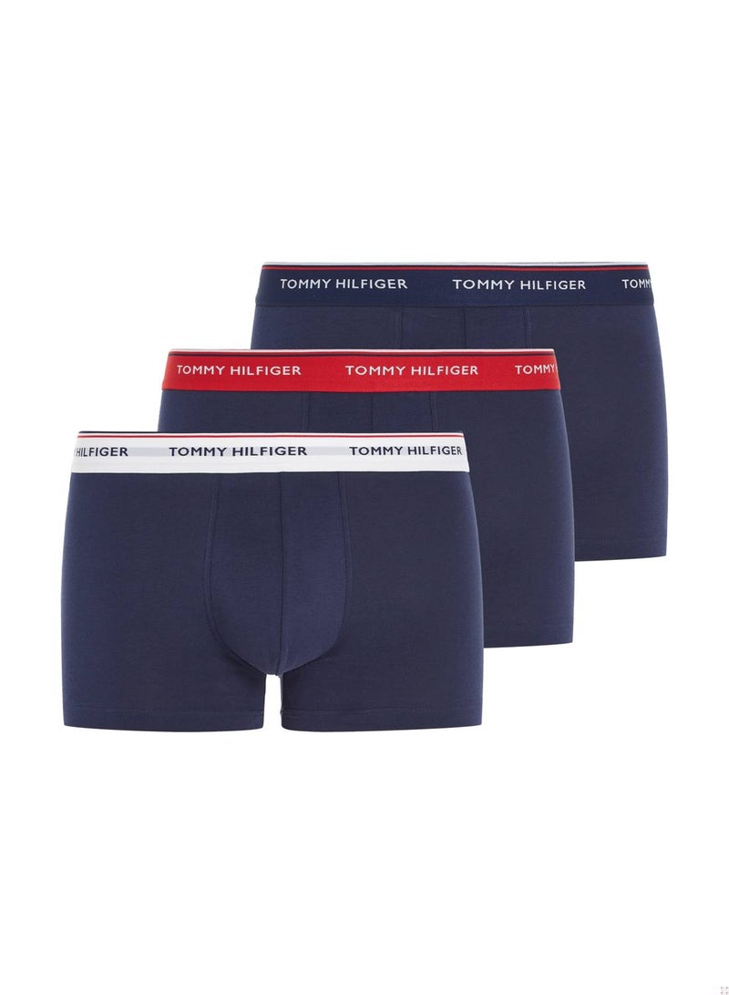 Men's 3-Pack Premium Essential Trunks Underwear Bottoms, Multicolor