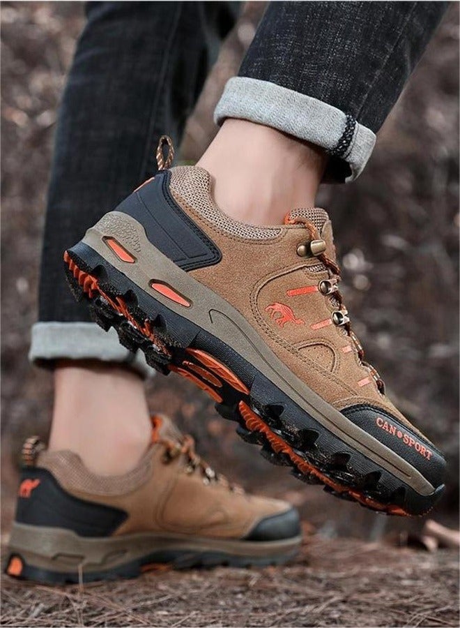 Men'S Frosted Outdoor Hiking Shoes Durable And Anti Slip Wide Edition Sports Shoes