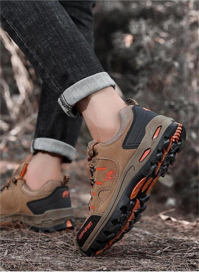 Men'S Frosted Outdoor Hiking Shoes Durable And Anti Slip Wide Edition Sports Shoes