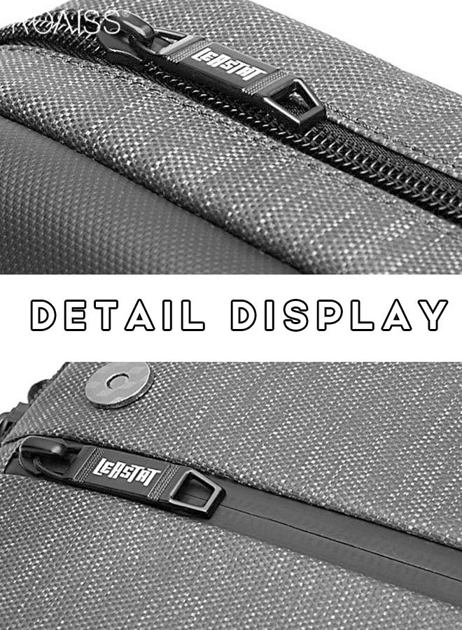 Fashionable And Versatile Casual Shoulder Bag Men'S Daily Commuting Work Waterproof Oxford Zipper Closure Business Crossbody Bag