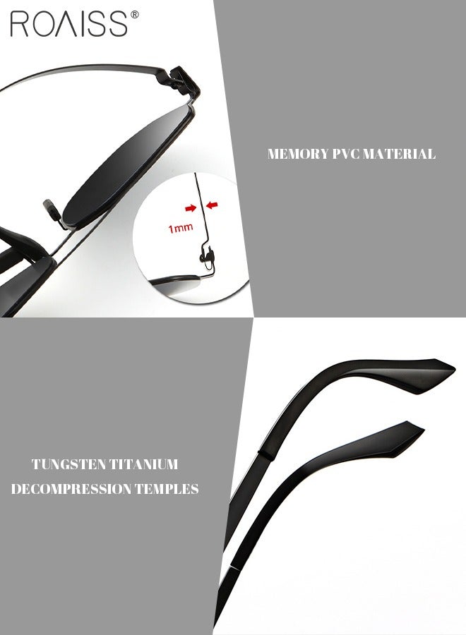 Men's Aviator Sunglasses, UV400 Protection Sun Glasses with Ultralight Metal Frame, Fashion Anti-Glare Sun Shades for Men Driving, Fishing, Traveling, Black