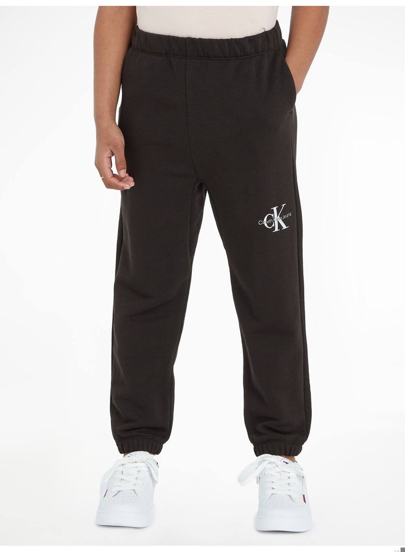 Calvin Klein Jeans Kids, Girls' Sweatpants - Sportswear - Cotton , Black