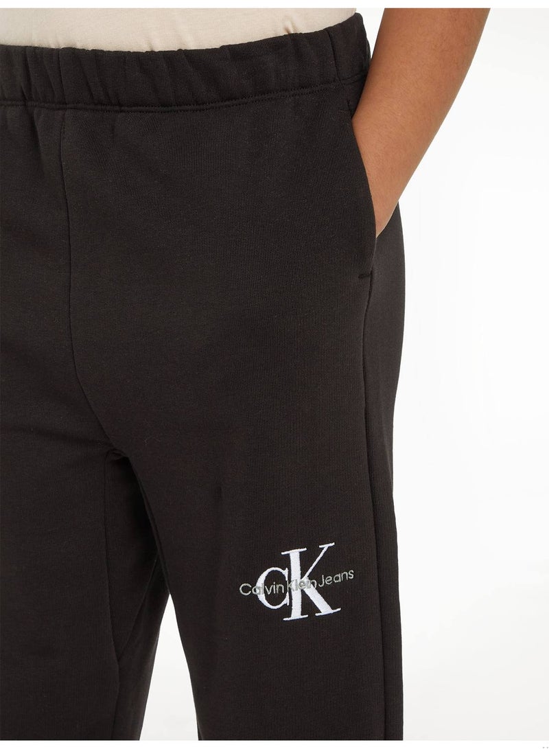 Calvin Klein Jeans Kids, Girls' Sweatpants - Sportswear - Cotton , Black