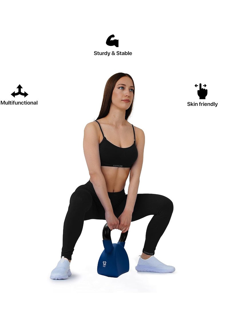 Kettlebell of 12Kg (26.4LB) Includes 1 * 12Kg (26.4LB) | Material : Iron with Rubber Coat | Exercise, Fitness and Strength Training Weights at Home/Gym | Unisex