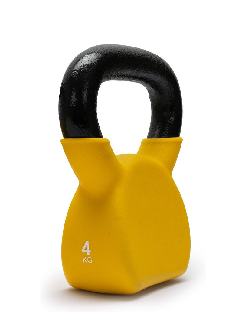 Kettlebell of 4Kg (8.8LB) Includes 1 * 4Kg (8.8LB) | Material : Iron with Rubber Coat | Exercise, Fitness and Strength Training Weights at Home/Gym for Women and Men