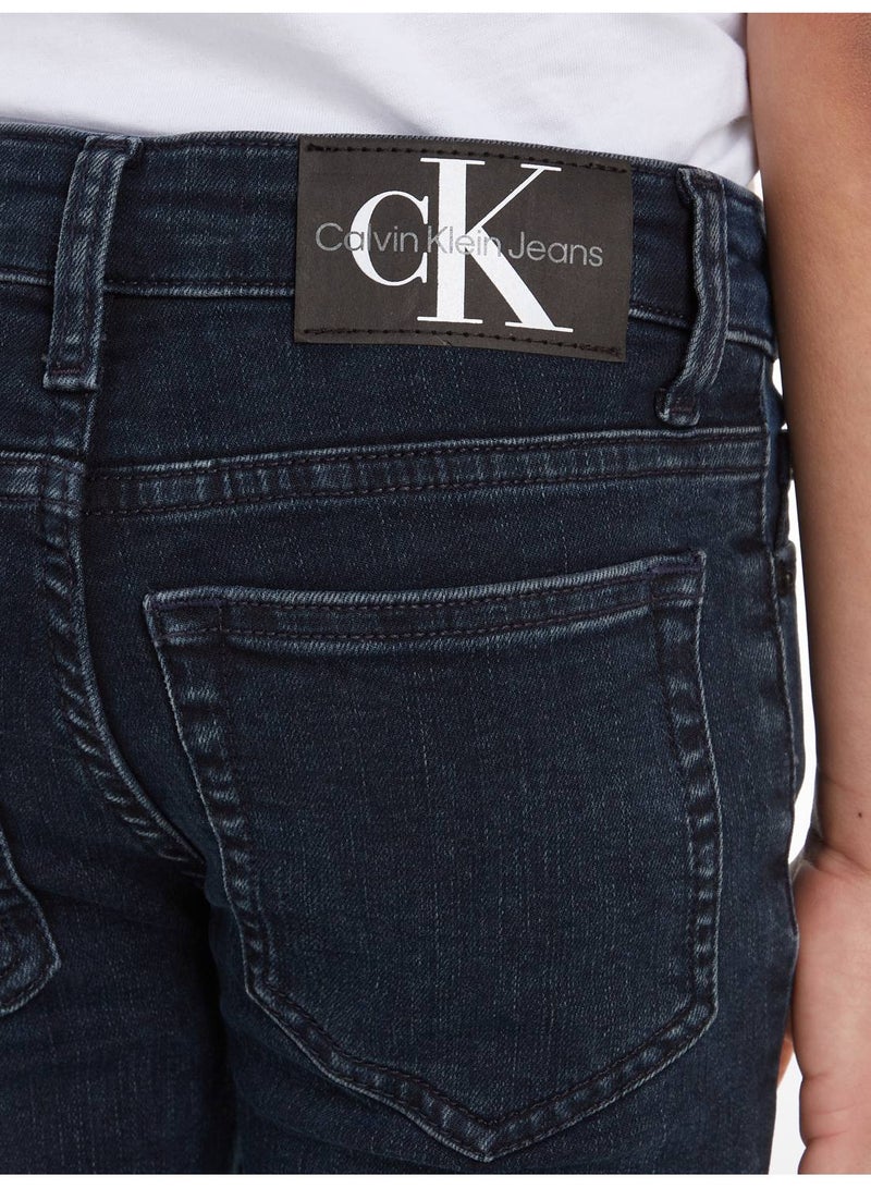 Calvin Klein Jeans Kids, Boys' Jeans - Slim - Casual Bottoms - Cotton , Black