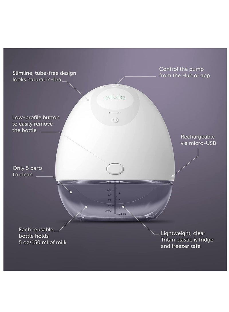 Hands Free Discreet Portable Wearable Double Electric Breast Pump With App - The Smallest, Quietest Electric Breast Pump, 24MM/28MM, Breast Shields Included