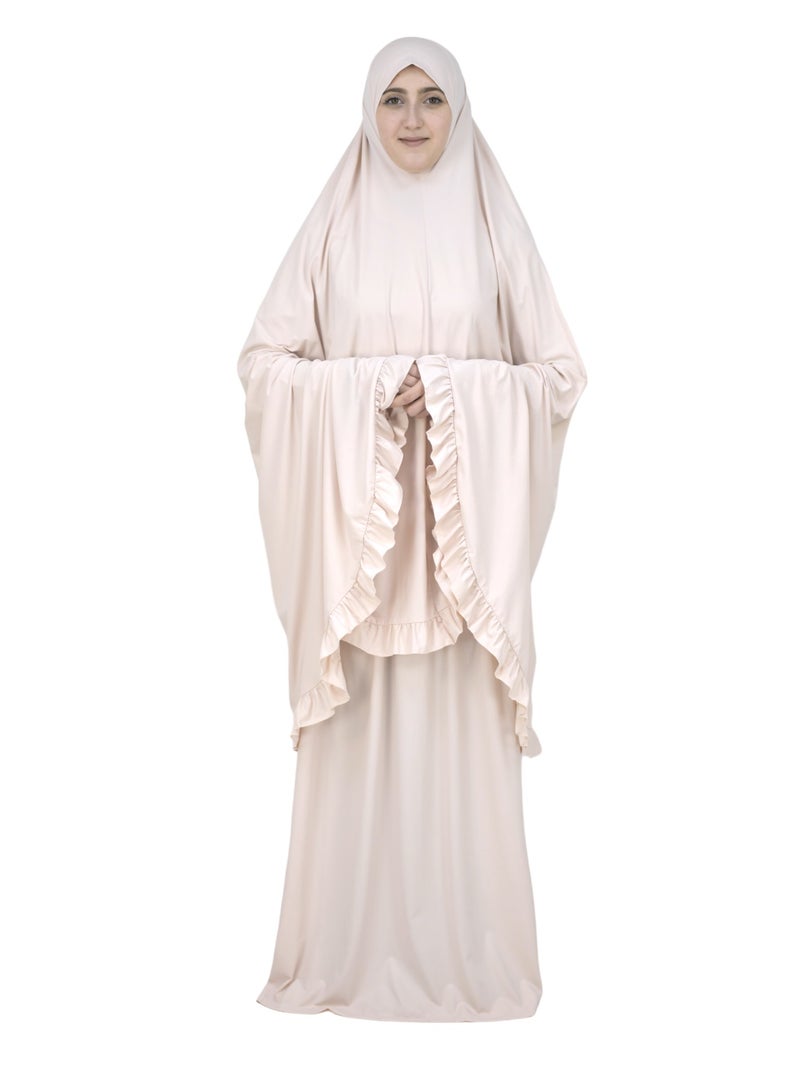 Two Piece Islamic prayer dress women the Long - Prayer Clothes for Women - Prayer Abaya For women - Jilbab 2 piece, Umrah essentials for women - Prayer set