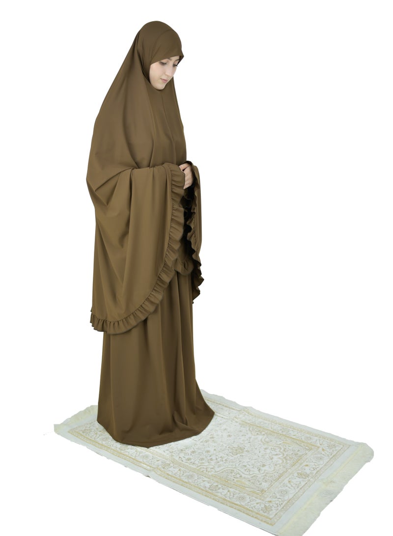 Two Piece Islamic prayer dress for women plus size