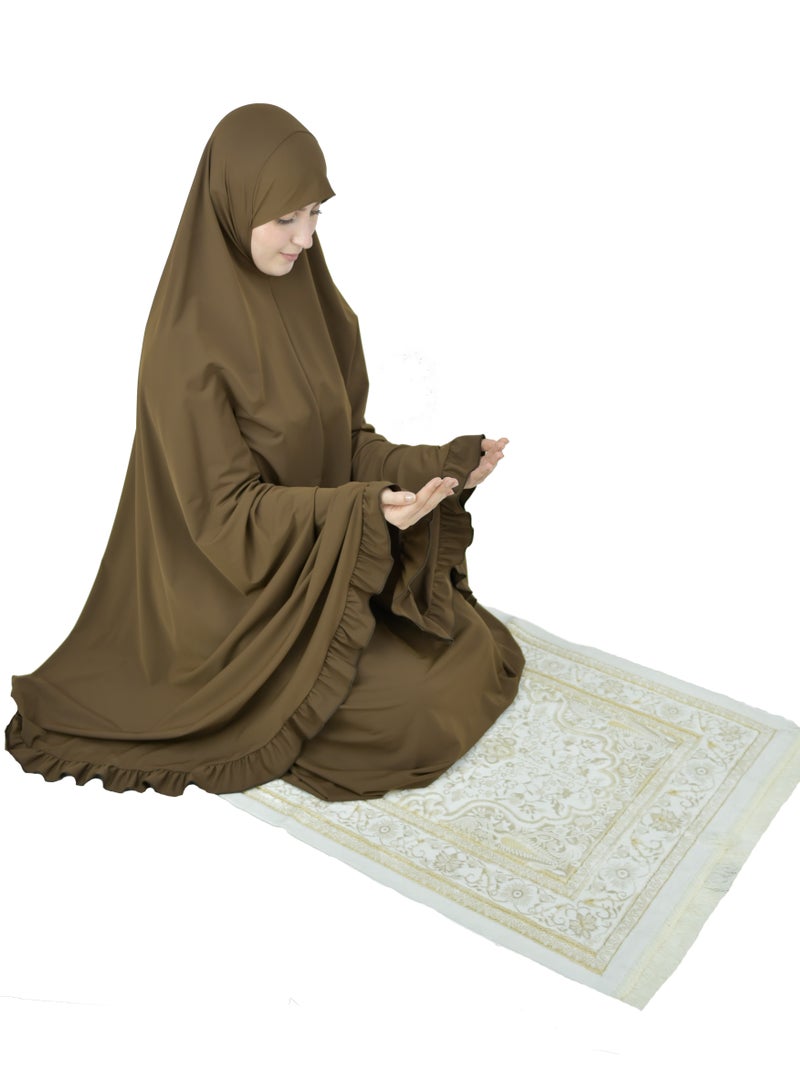 Two Piece Islamic prayer dress for women plus size