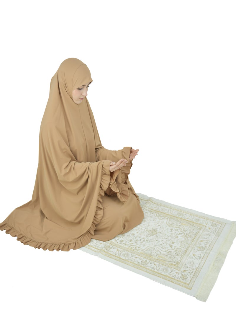 Two Piece Islamic prayer dress women the Long - Prayer Clothes for Women - Prayer Abaya For women - Jilbab 2 piece, Umrah essentials for women - Prayer set