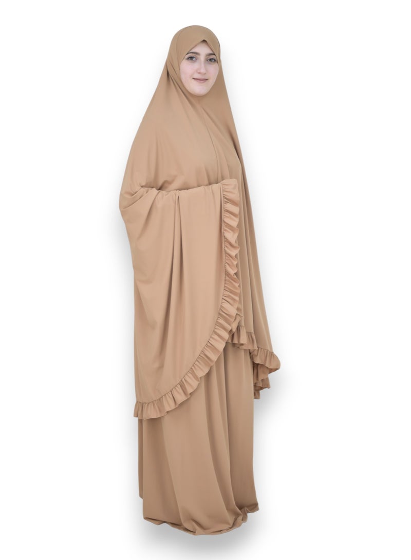 Two Piece Islamic prayer dress women the Long - Prayer Clothes for Women - Prayer Abaya For women - Jilbab 2 piece, Umrah essentials for women - Prayer set