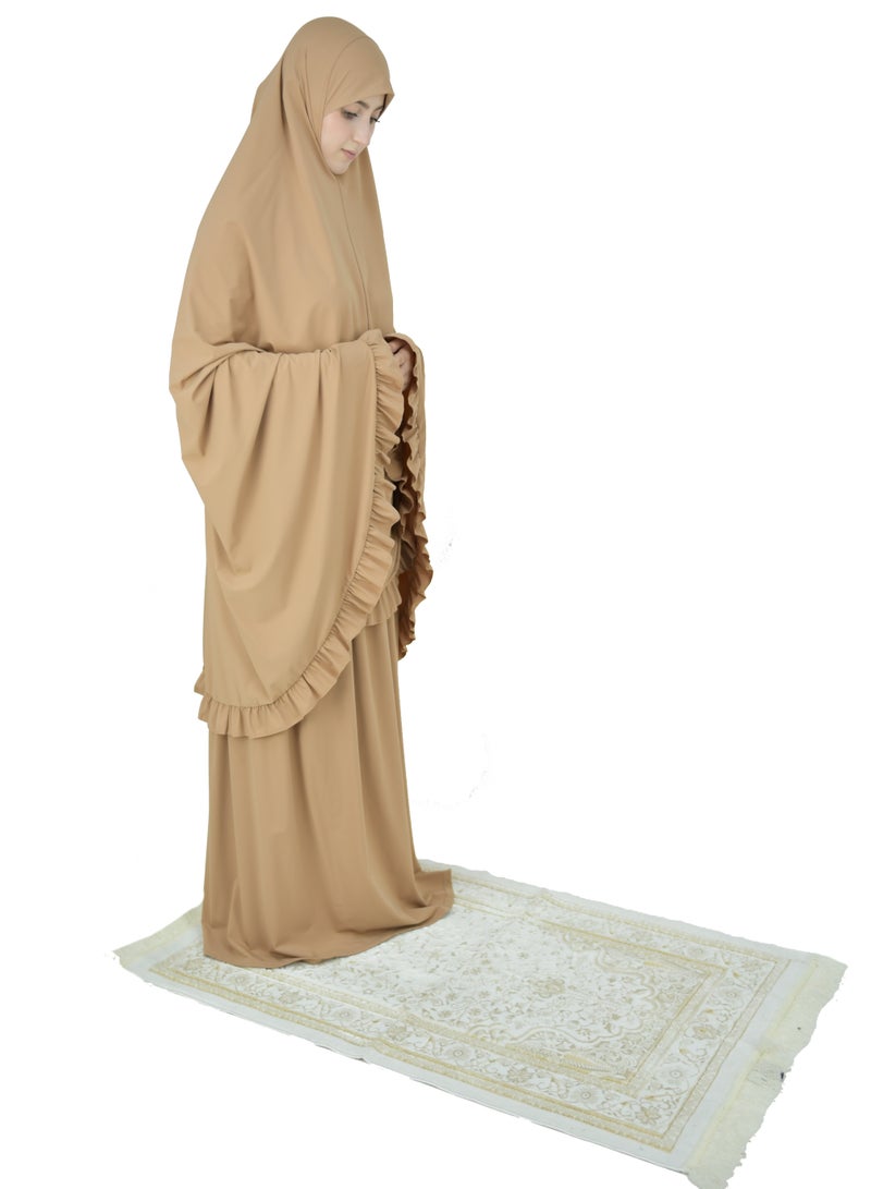 Two Piece Islamic prayer dress women the Long - Prayer Clothes for Women - Prayer Abaya For women - Jilbab 2 piece, Umrah essentials for women - Prayer set