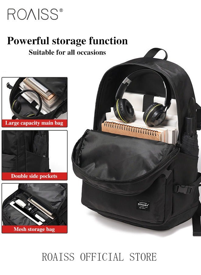 Unisex Functional Backpack with Large Capacity Storage Scientific Storage Simple Style Short Distance Travel Bag Student Backpack Laptop Bag