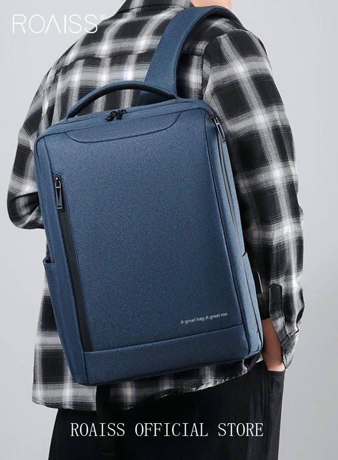 Oxford Backpack Men's 15.6-inch Large Capacity Outdoor Travel Laptop Backpack Leisure Business Commuting Bag Waterproof Laptop Computer Bag for Daily Use Student Travel with USB Charge Port