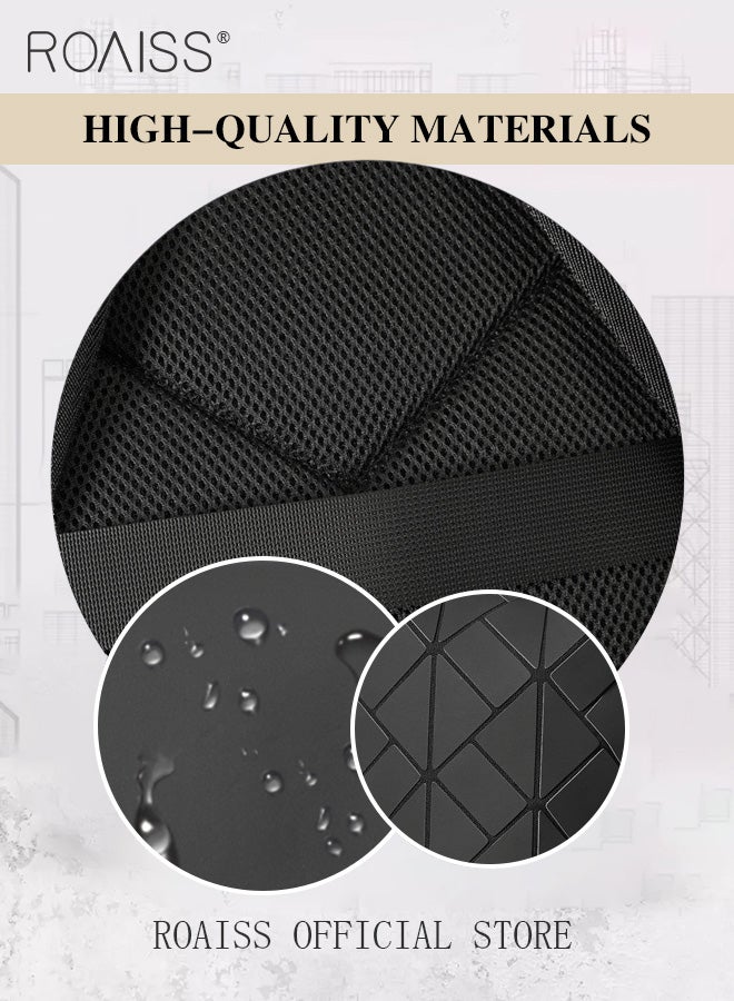 Large Capacity Casual Backpack for Men for Teens Geometric Rhombus Texture Student Commuter School Bags Laptap Bag Fits 15.6 Inch Size
