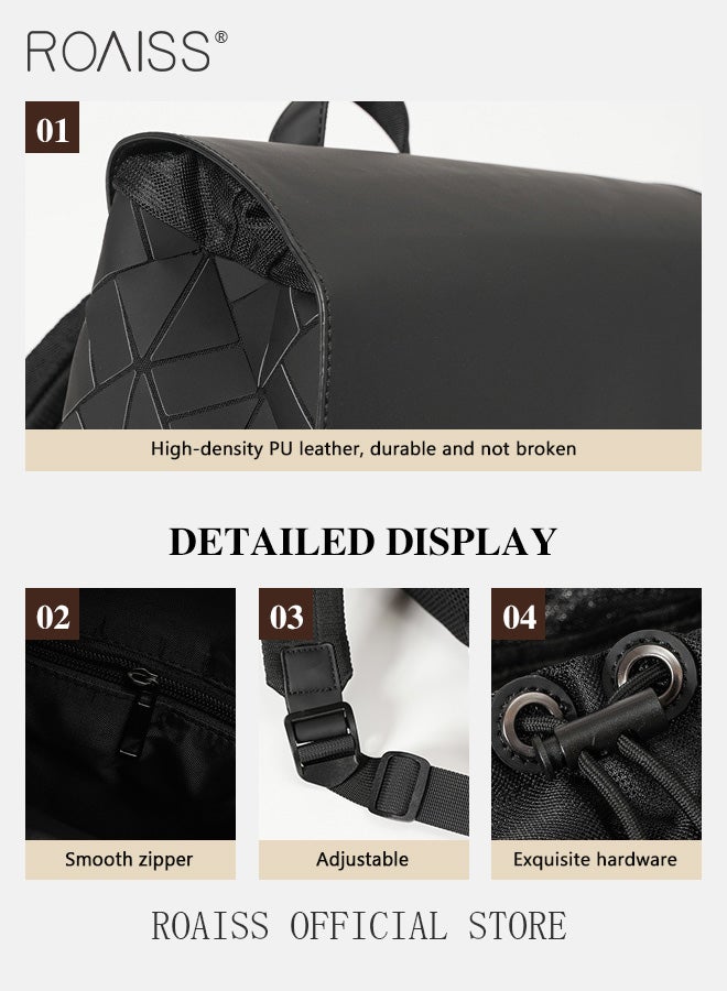 Large Capacity Casual Backpack for Men for Teens Geometric Rhombus Texture Student Commuter School Bags Laptap Bag Fits 15.6 Inch Size