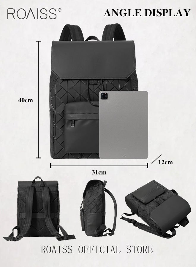 Large Capacity Casual Backpack for Men for Teens Geometric Rhombus Texture Student Commuter School Bags Laptap Bag Fits 15.6 Inch Size