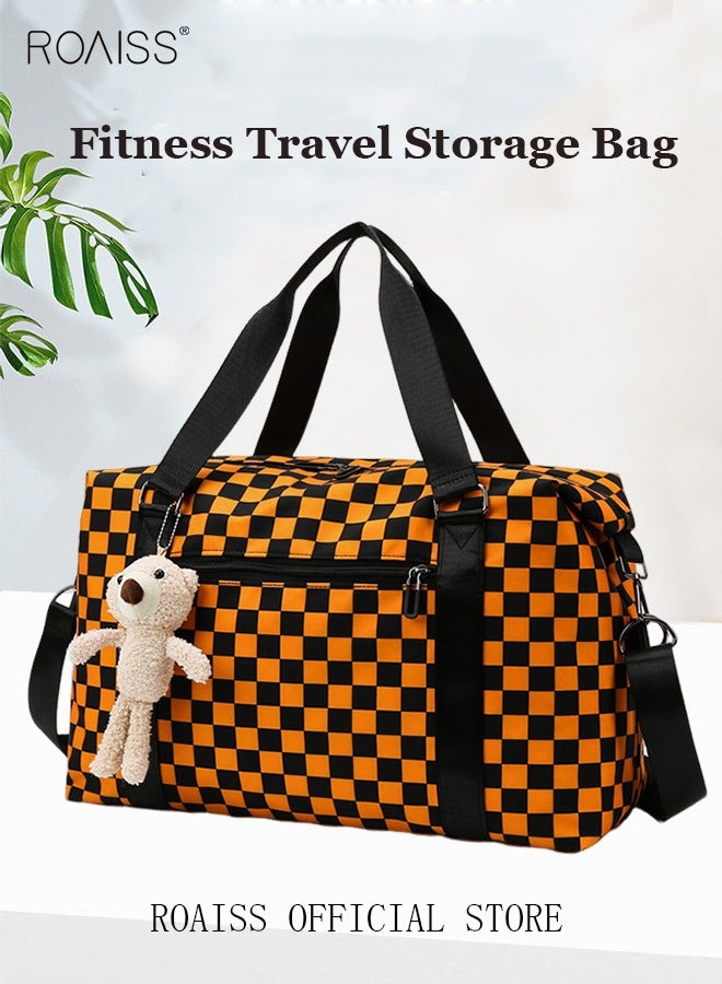 Functional Sports Fitness Handbag with Dry and Wet Separation Large Capacity Design Business Trip and Boarding Short Distance Travel Bag
