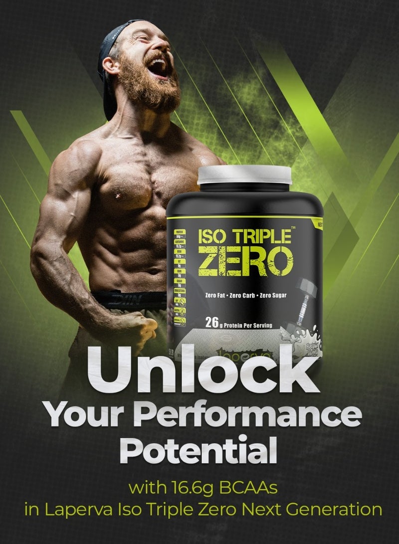 Iso Triple Zero Next Generation, Supports Muscle Growth and Recovery, Rapidly Absorbed, 0 sugar & 0 carb & 0 fat, Spanish Latte Flavor, 4 Lbs