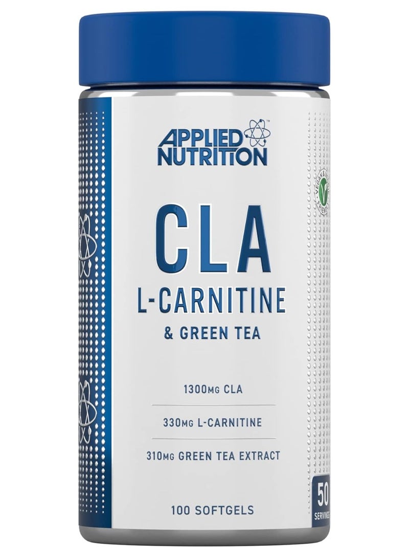 Applied Nutrition Cla L-Carnitine & Green Tea, 100 Softgels, 50 Servings