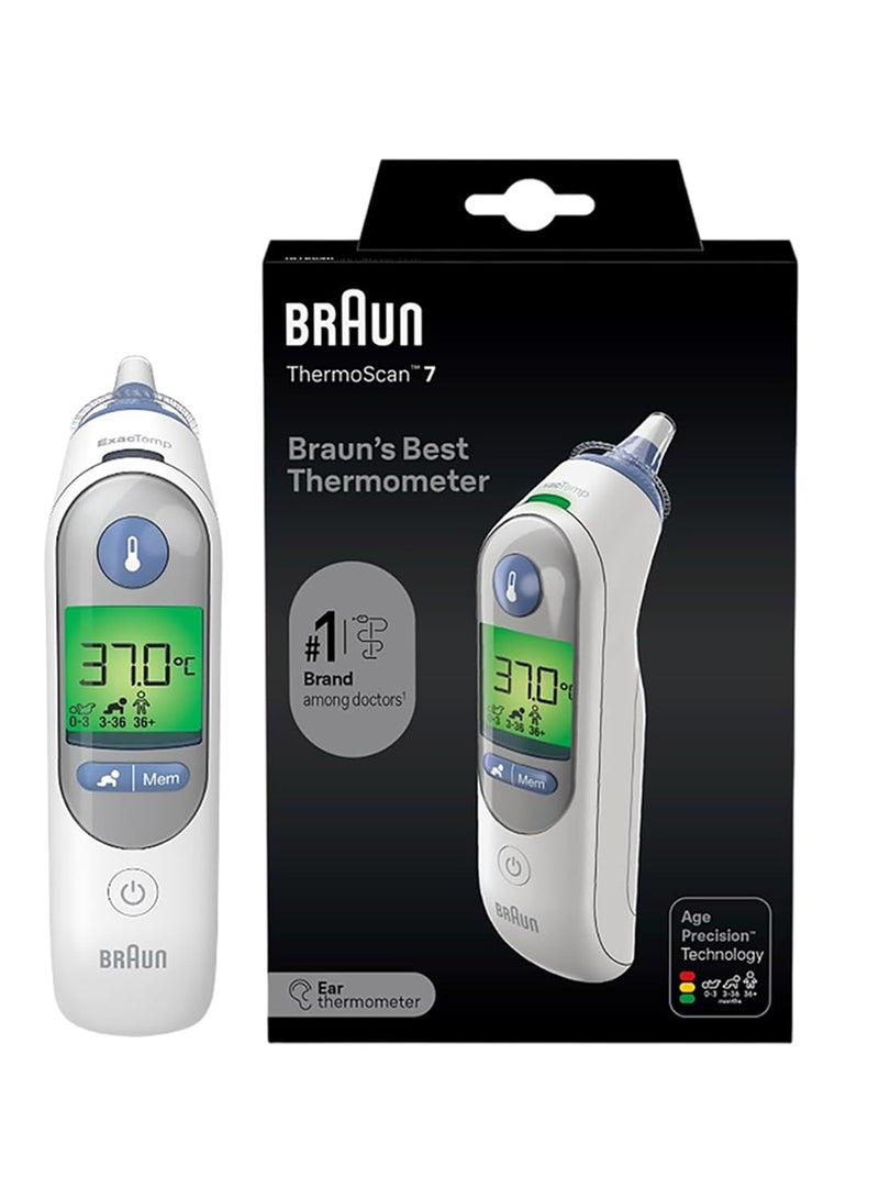 Thermoscan 7 With Age Precision Thermometer Easy To Use Rich Detailing Irt6520 White