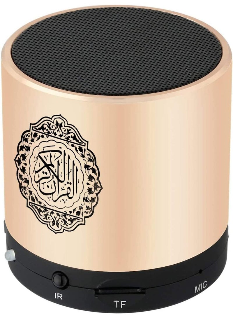 Portable Quran Speakers Wireless Card Bluetooth Arabic Speaker With Support Quran Translation, which Selects Your Native Language For Understand Quran Meaning(Gold)