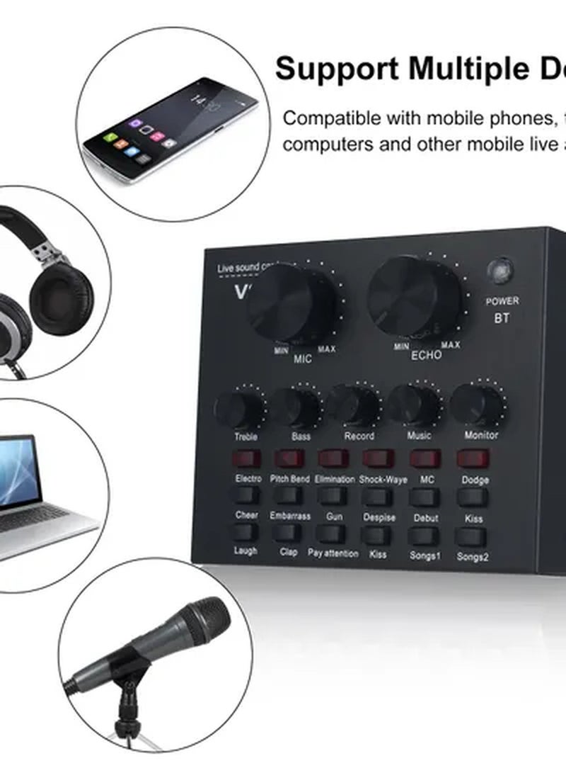 Multifunctional USB Webcast Sound Black