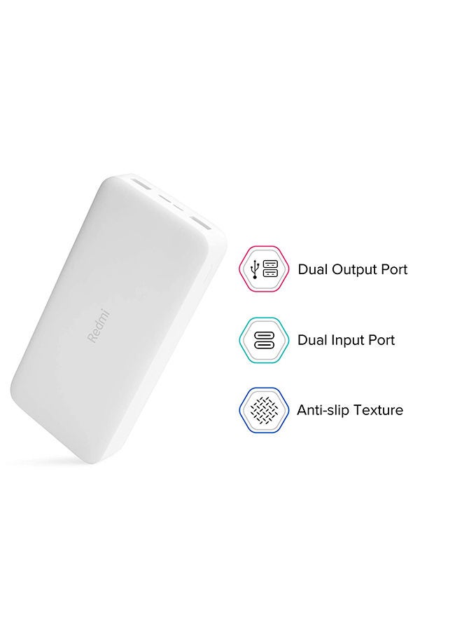 20000mAh Redmi Portable Fast charge Power Bank White