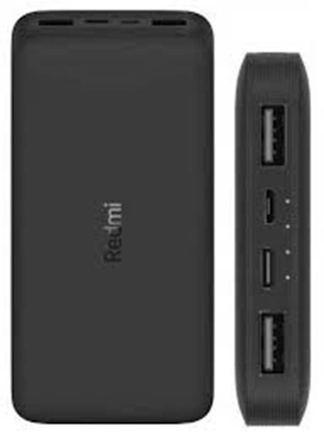 20000 mAh Redmi 18W Fast Charging Power Bank Black