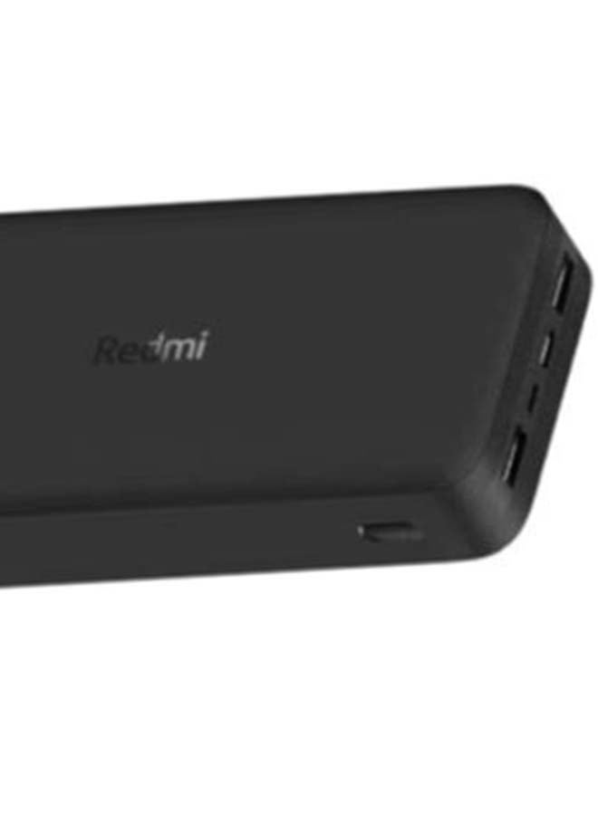 20000 mAh Redmi 18W Fast Charging Power Bank Black