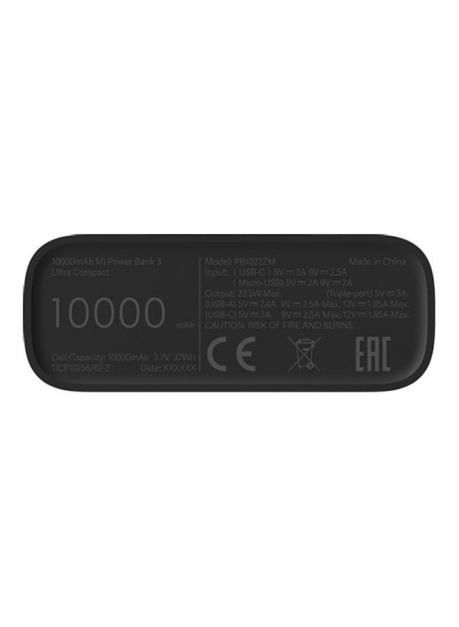 Mi Power Bank 3 Ultra Compact 10000 mAh Black