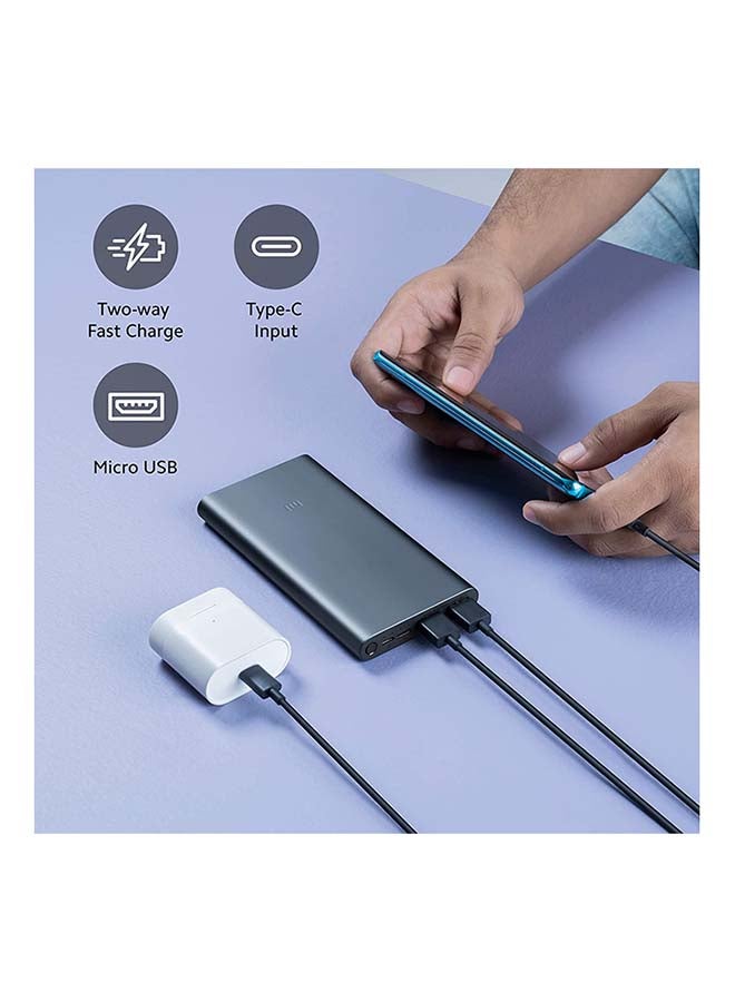 Mi 10000mAh18W Fast Charge Power Bank 3 Black