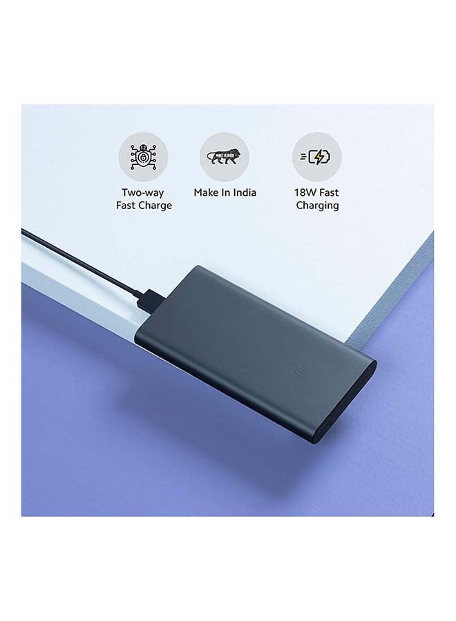 Mi 10000mAh18W Fast Charge Power Bank 3 Black