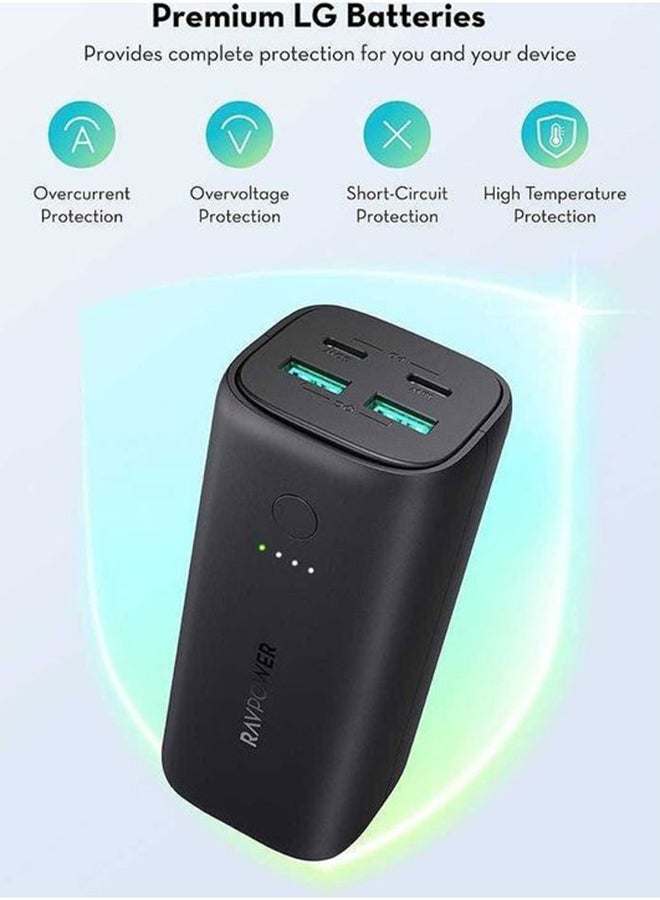 2000.0 mAh Power Bank 20000 MAH 50 W Black