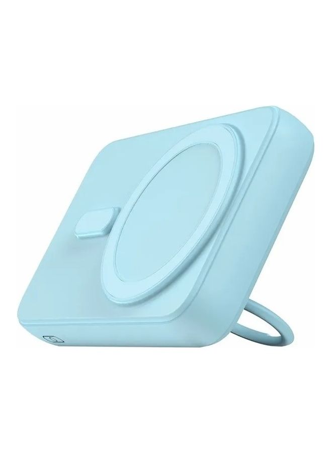 10000 mAh JR-W050 20W PD3.0 Fast Charging Power Bank Magnetic Wireless Charger External Battery Pack With Ring Holder Kickstand Blue