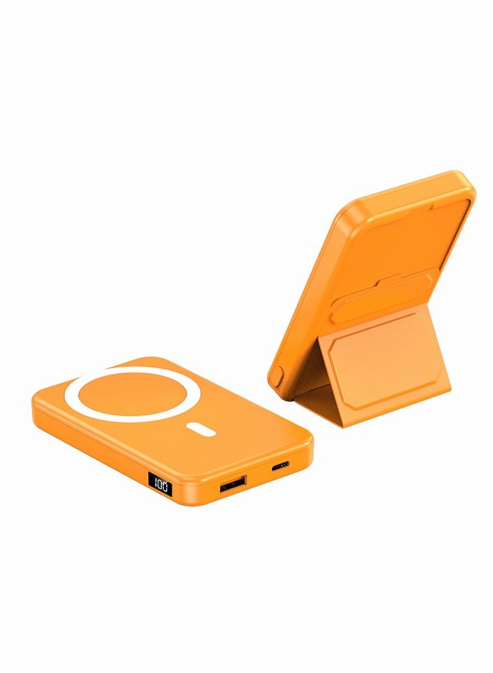 Magnetic Portable Power Bank Charger for Apple iPhone 15/14/13 Series 10000mah Orange