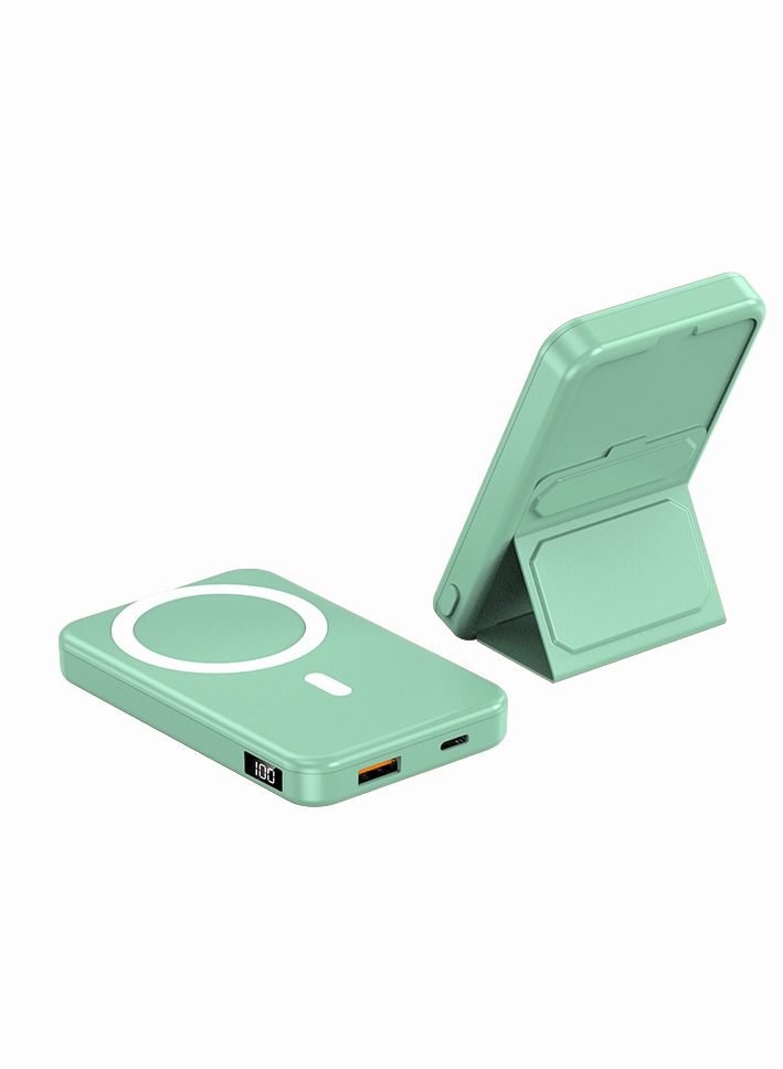 Magnetic Portable Power Bank Charger for Apple iPhone 15/14/13 Series 10000mah Green