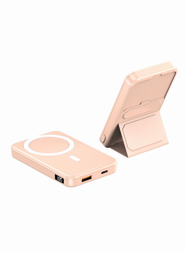 Magnetic Portable Power Bank Charger for Apple iPhone 15/14/13 Series 10000mah Pink