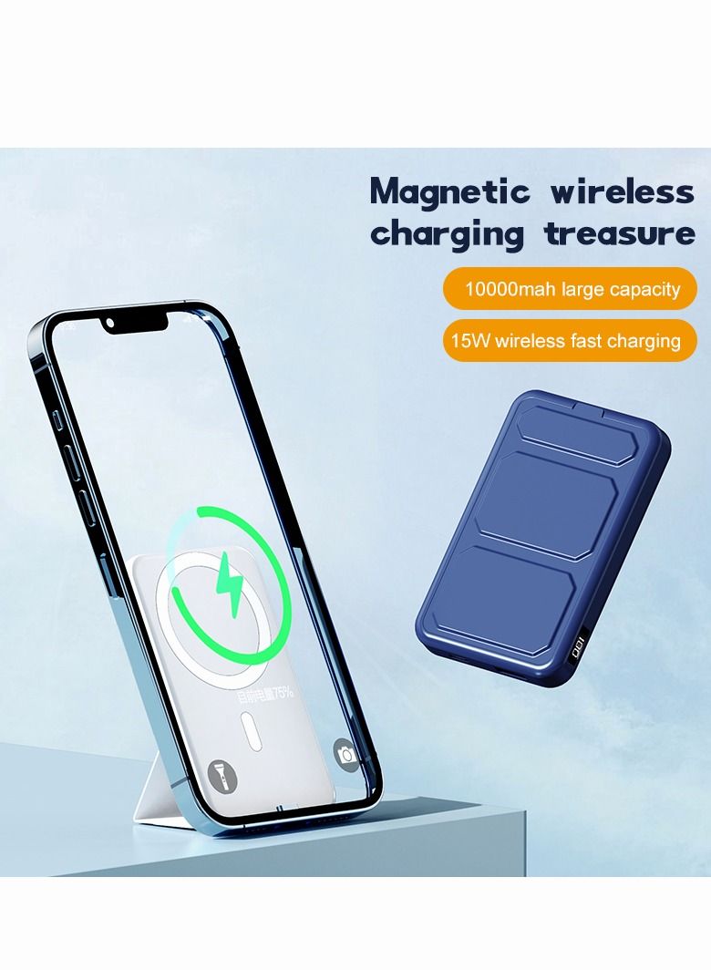 Magnetic Portable Power Bank Charger for Apple iPhone 15/14/13 series 10000mah Colorful Green