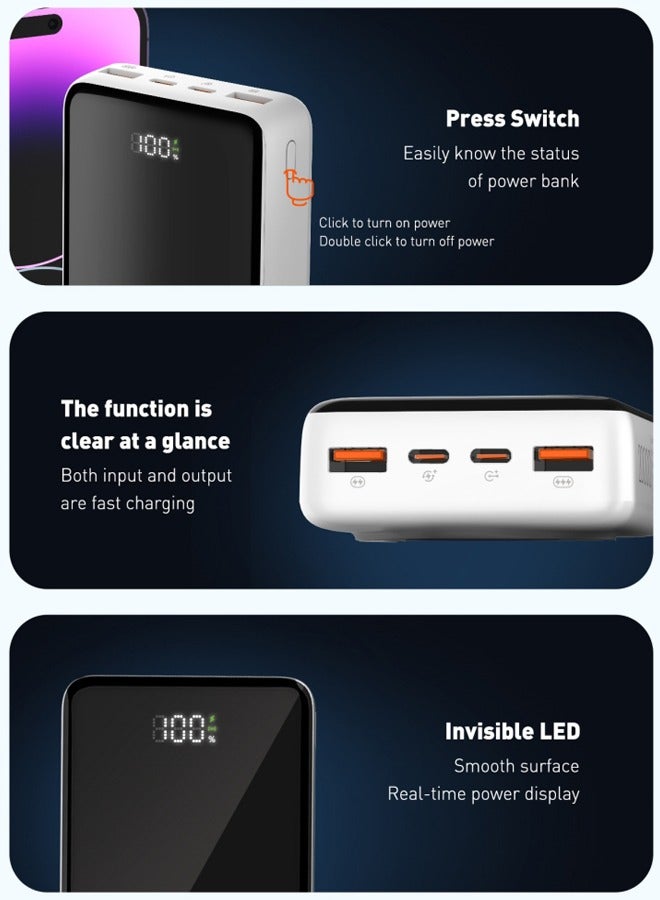 20000mAh wireless Power bank External 15W magnetic wireless charging power bank with LED Display