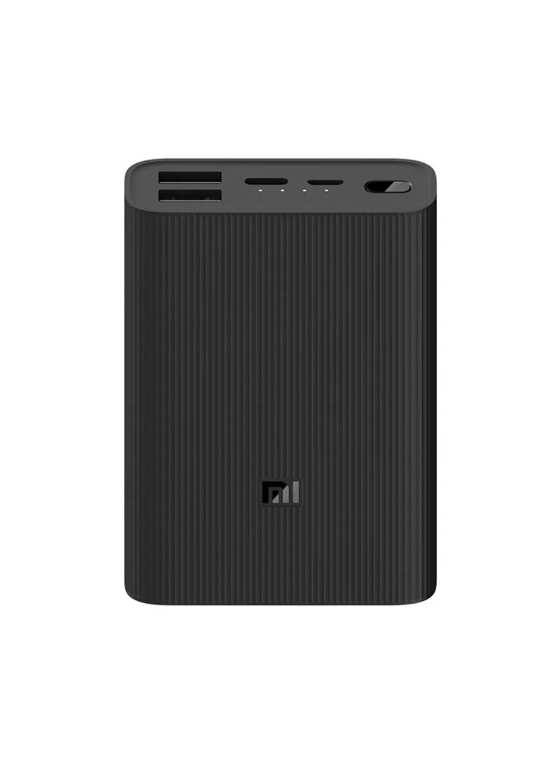 10000 mAh 10000mAh Mi Power Bank 3 Ultra Compact Black | Upto 22.5W Output | Support Low Voltage Charging Black