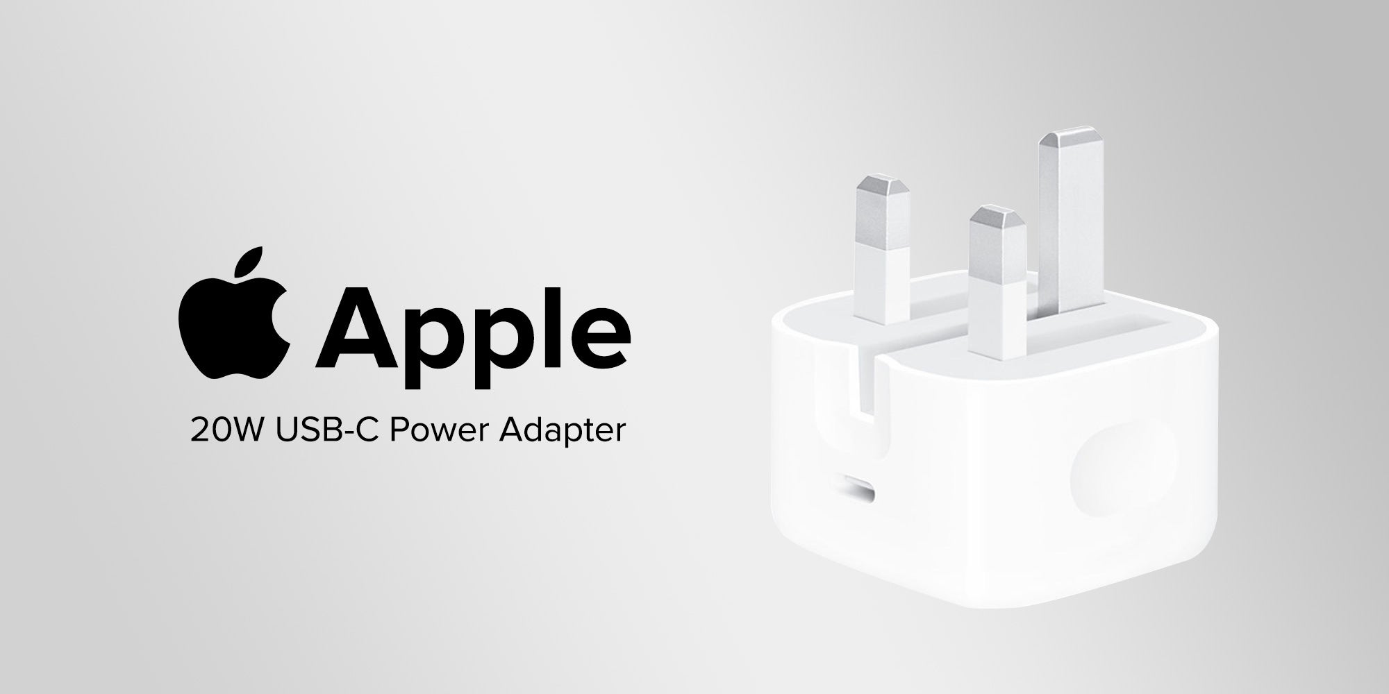 20W USB-C 3-Pin Power Adapter White