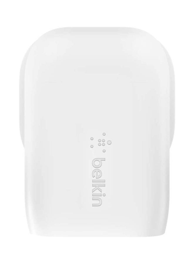 BOOST_Charge Pro USB-C + USB-A Wall Charger 32W White